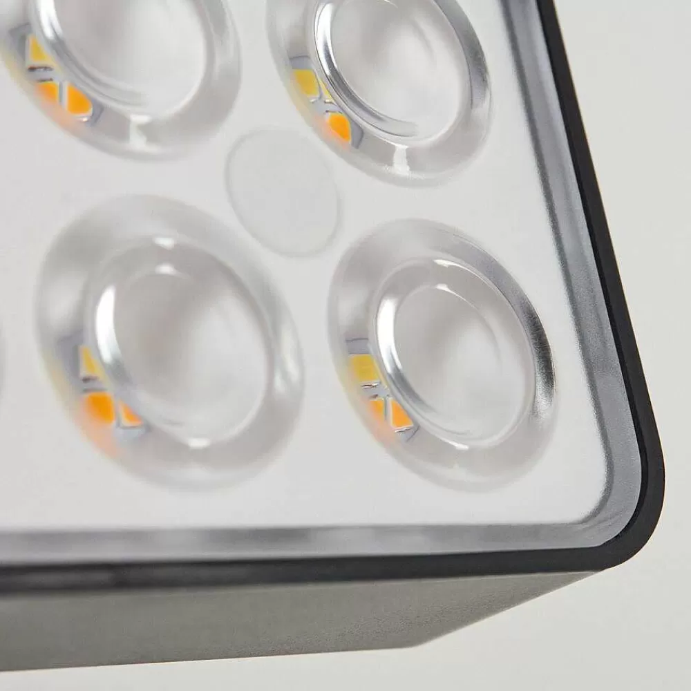 hofstein Applique Solaire Estampes Led Anthracite, 1 Lumiere, Detecteur De Mouvement