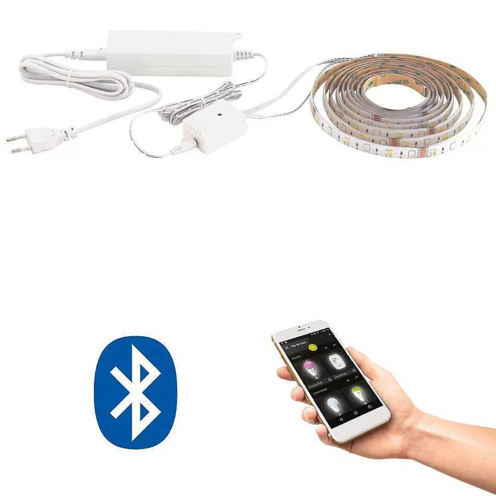 Luminaires Eglo Bande Led Eglo Stripe-C Blanc, 1 Lumiere, Changeur De Couleurs