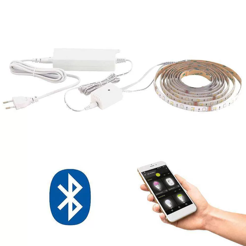 Luminaires Eglo Bande Led Eglo Stripe-C Blanc, 1 Lumiere, Changeur De Couleurs