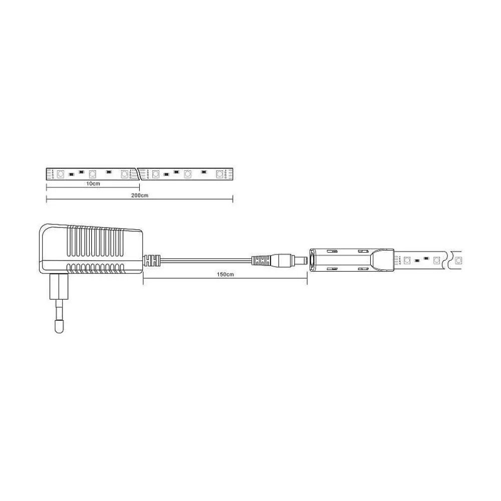 Luminaires Globo Lighting Bande Led Globo, 1 Lumiere, Changeur De Couleurs