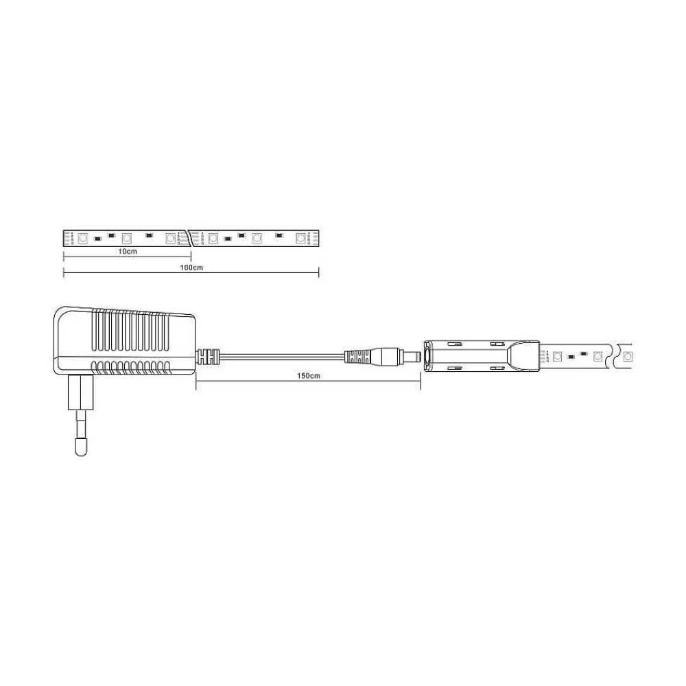 Luminaires Globo Lighting Bande Led Globo, 1 Lumiere, Changeur De Couleurs