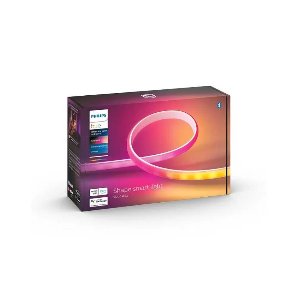 Luminaires Philips Bande Led Philips Hue Gradient Ambience Blanc, 1 Lumiere, Changeur De Couleurs