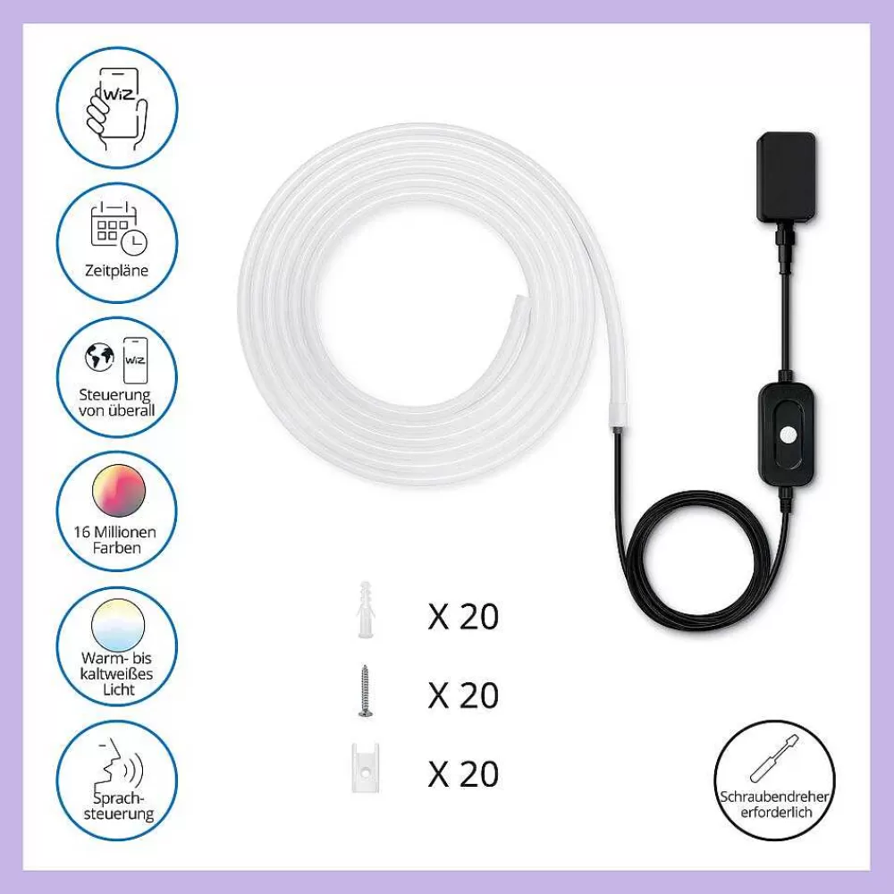 Luminaires Philips Bande Led Philips Wiz White&Color Blanc, 1 Lumiere, Changeur De Couleurs