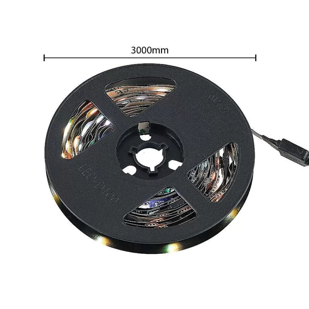 Luminaires Reality Bande Led Reality Screen Noir, 1 Lumiere, Telecommandes, Changeur De Couleurs