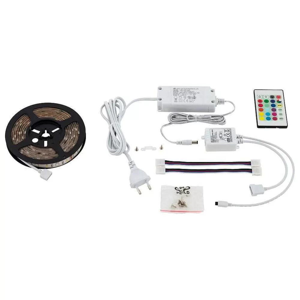 Luminaires Eglo Bande Lumineuse Led Stripes-Flex Eglo Transparent, 1 Lumiere, Telecommandes, Changeur De Couleurs