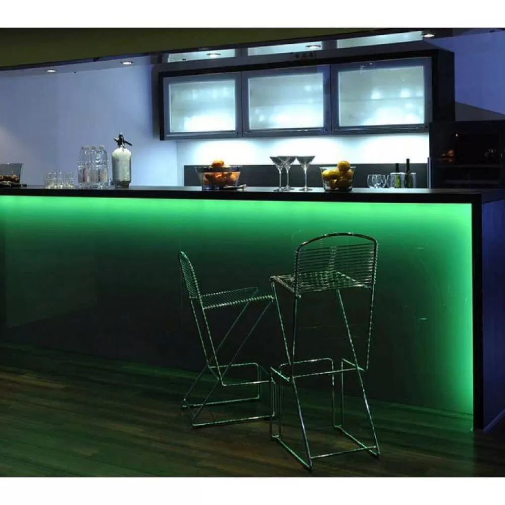 Luminaires Leuchten Direkt Bandes Led Leuchten Direkt Teania Transparent, 1 Lumiere, Telecommandes, Changeur De Couleurs