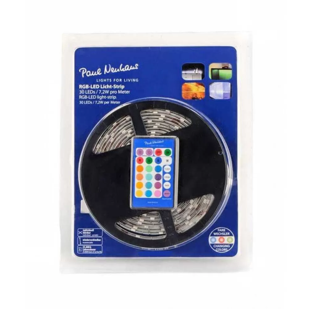 Luminaires Paul Neuhaus Bandes Led Paul Neuhaus Teania Multicolore, 300 Lumieres, Telecommandes, Changeur De Couleurs
