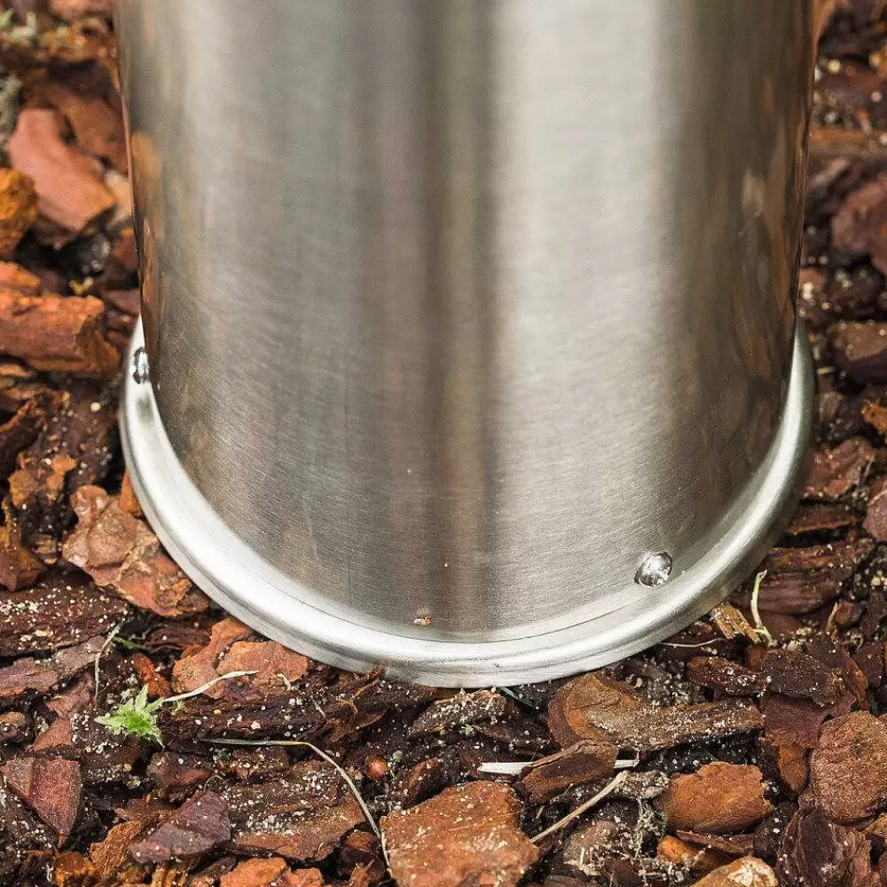hofstein Borne D'Éclairage Dakar Acier Inoxydable, 1 Lumiere, Detecteur De Mouvement