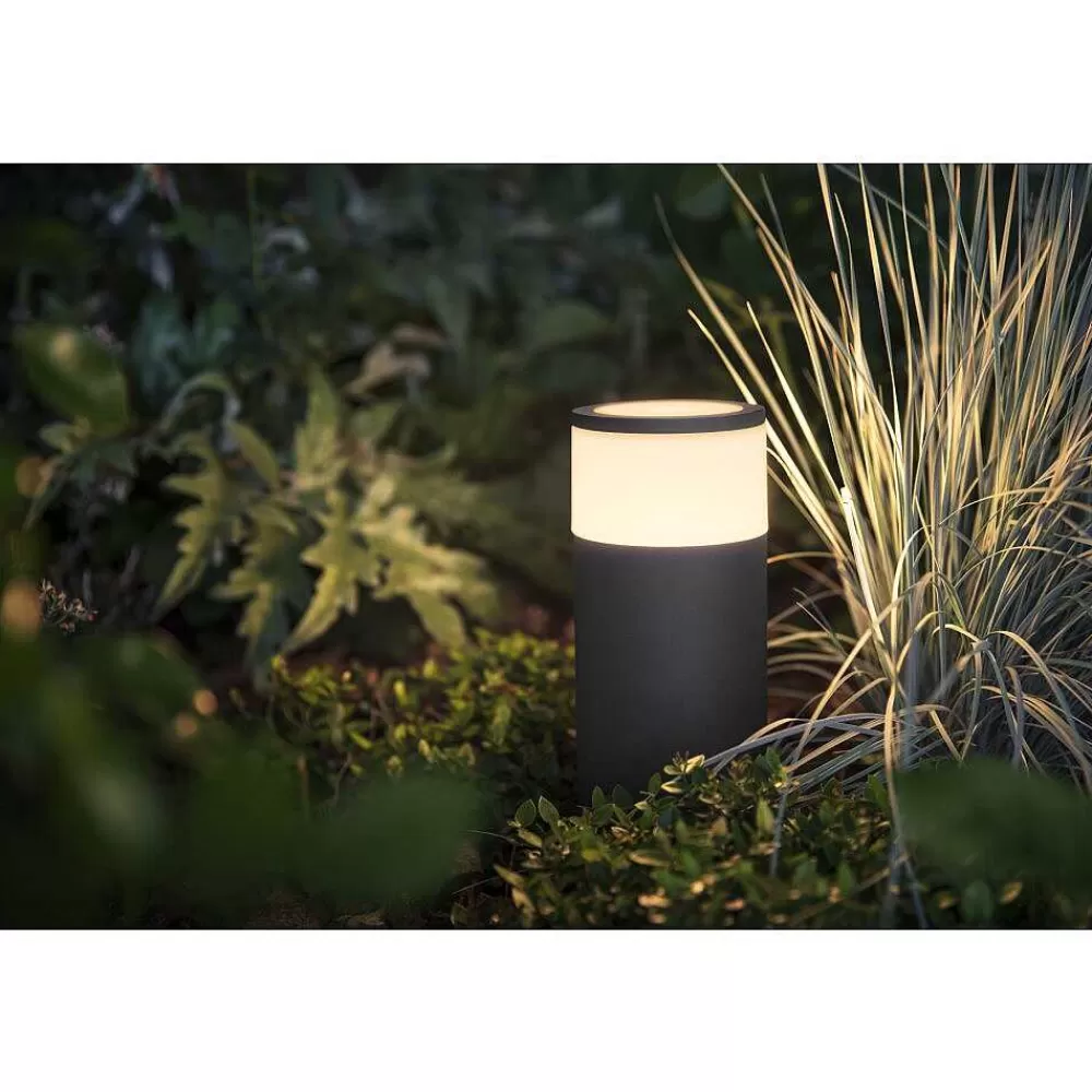 Luminaires Philips Borne D'Éclairage, Kit D'Extension Philips Hue Ambiance White & Color Calla Led Noir, 1 Lumiere, Changeur De Couleurs