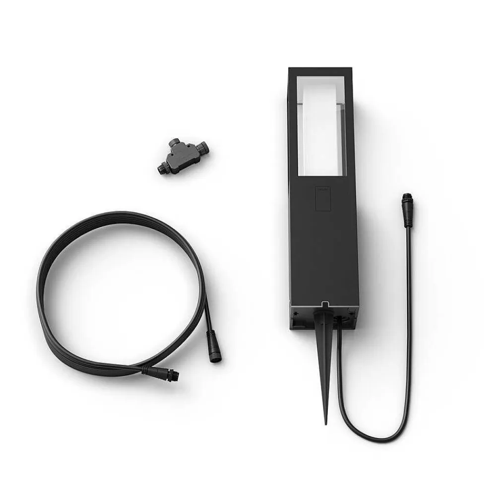 Luminaires Philips Borne D'Éclairage, Kit D'Extension Philips Hue Ambiance White & Color Impress Led Noir, 1 Lumiere, Changeur De Couleurs