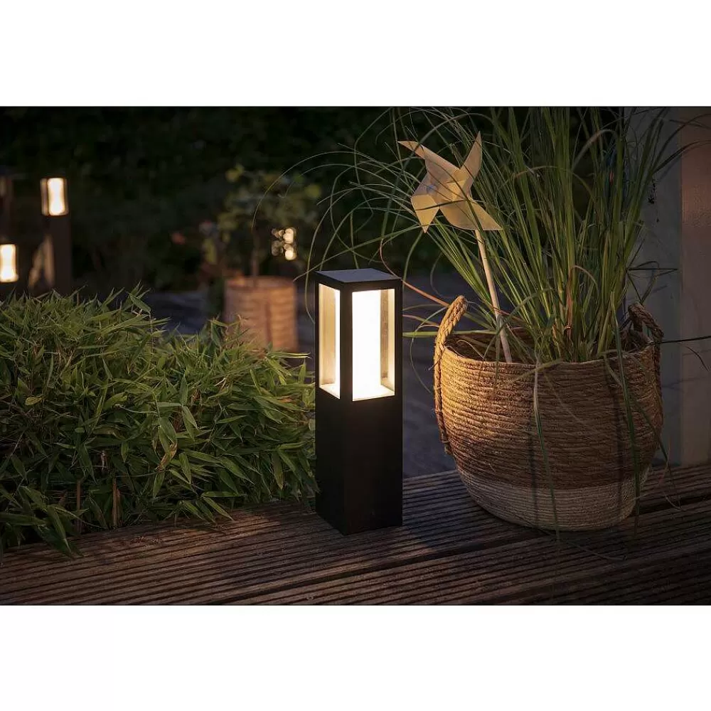 Luminaires Philips Borne D'Éclairage, Kit D'Extension Philips Hue Ambiance White & Color Impress Led Noir, 1 Lumiere, Changeur De Couleurs