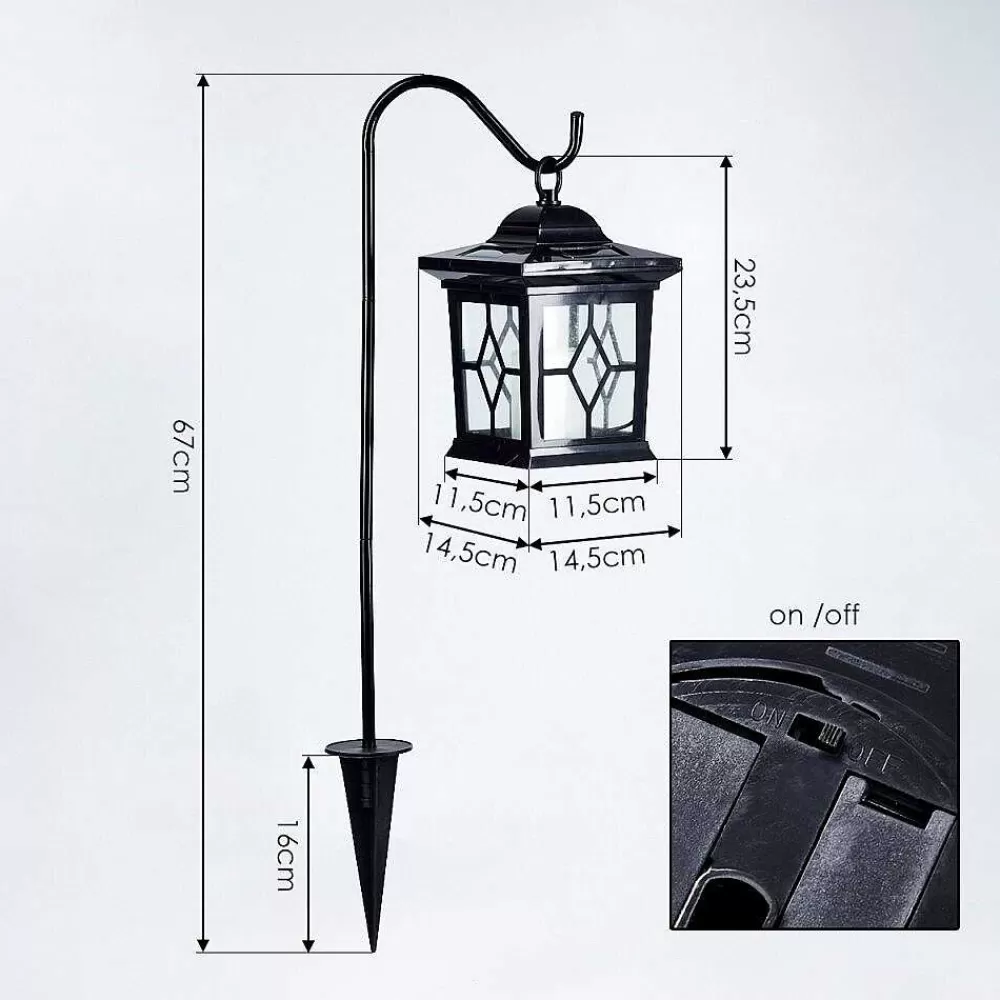 hofstein Borne Lumineuse Alavas Led Noir, 1 Lumiere