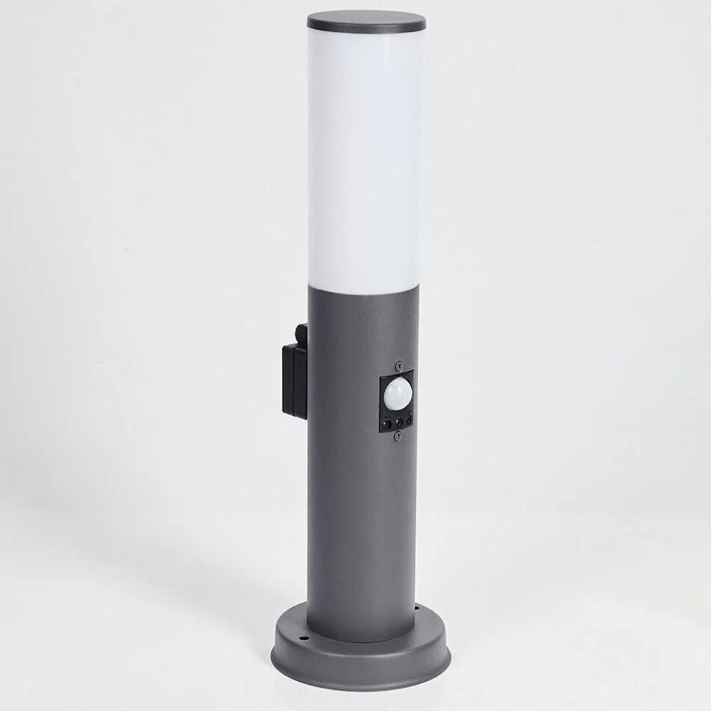 hofstein Borne Lumineuse Caserta Anthracite, 1 Lumiere, Detecteur De Mouvement