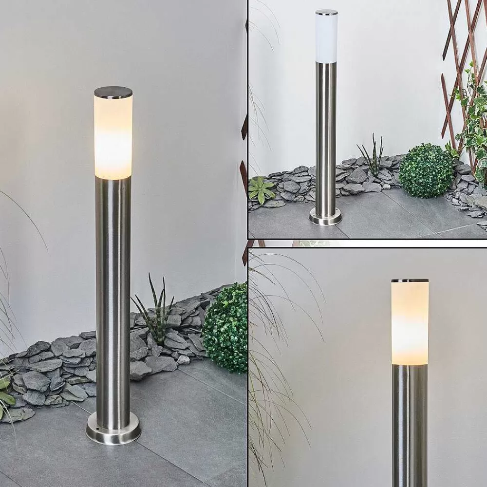 hofstein Borne Lumineuse Caserta Nickel Mat, Blanc, 1 Lumiere