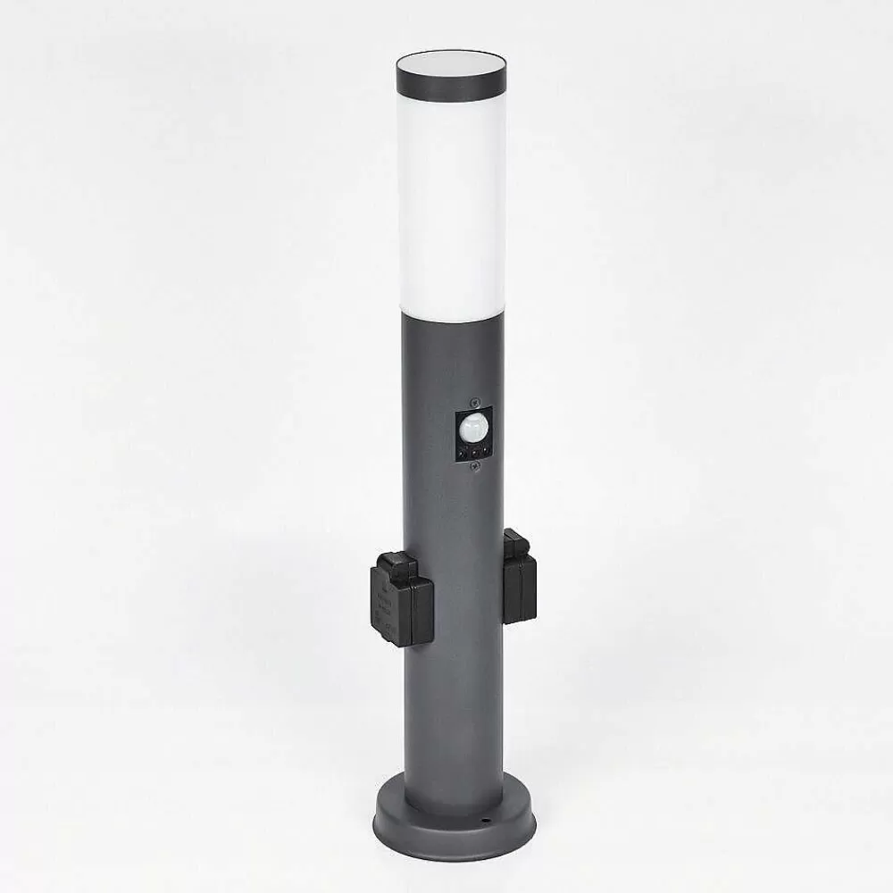 hofstein Borne Lumineuse Gaborone Anthracite, 1 Lumiere, Detecteur De Mouvement