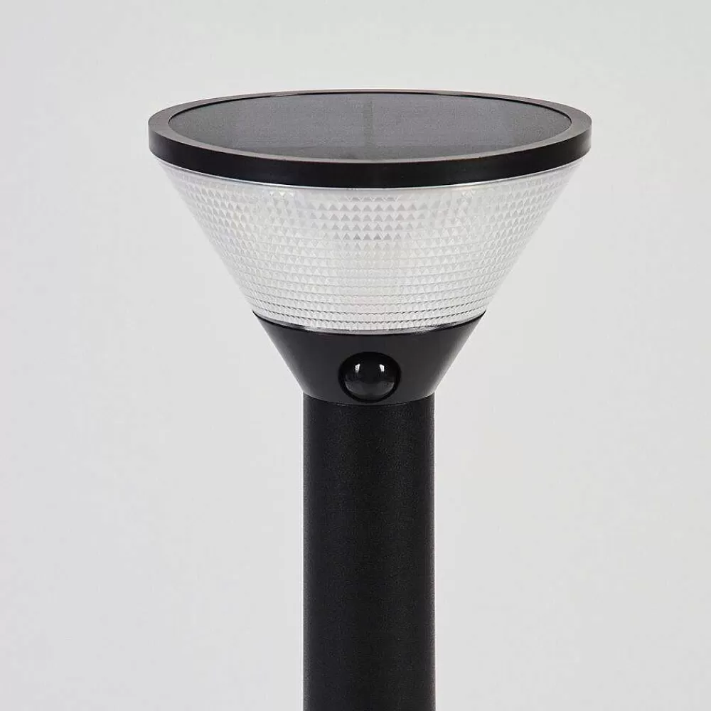 hofstein Borne Lumineuse Joennierni Led Noir, 1 Lumiere, Detecteur De Mouvement, Changeur De Couleurs