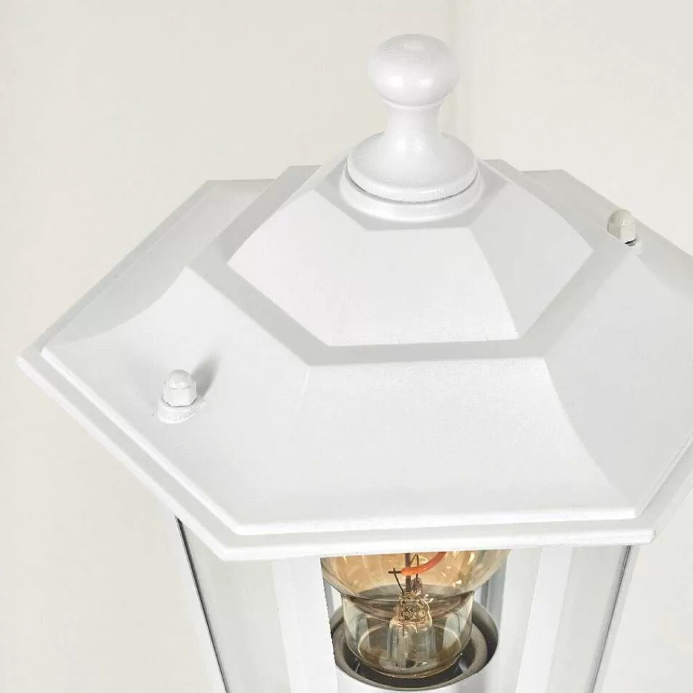 hofstein Borne Lumineuse Loria Blanc, 1 Lumiere, Detecteur De Mouvement
