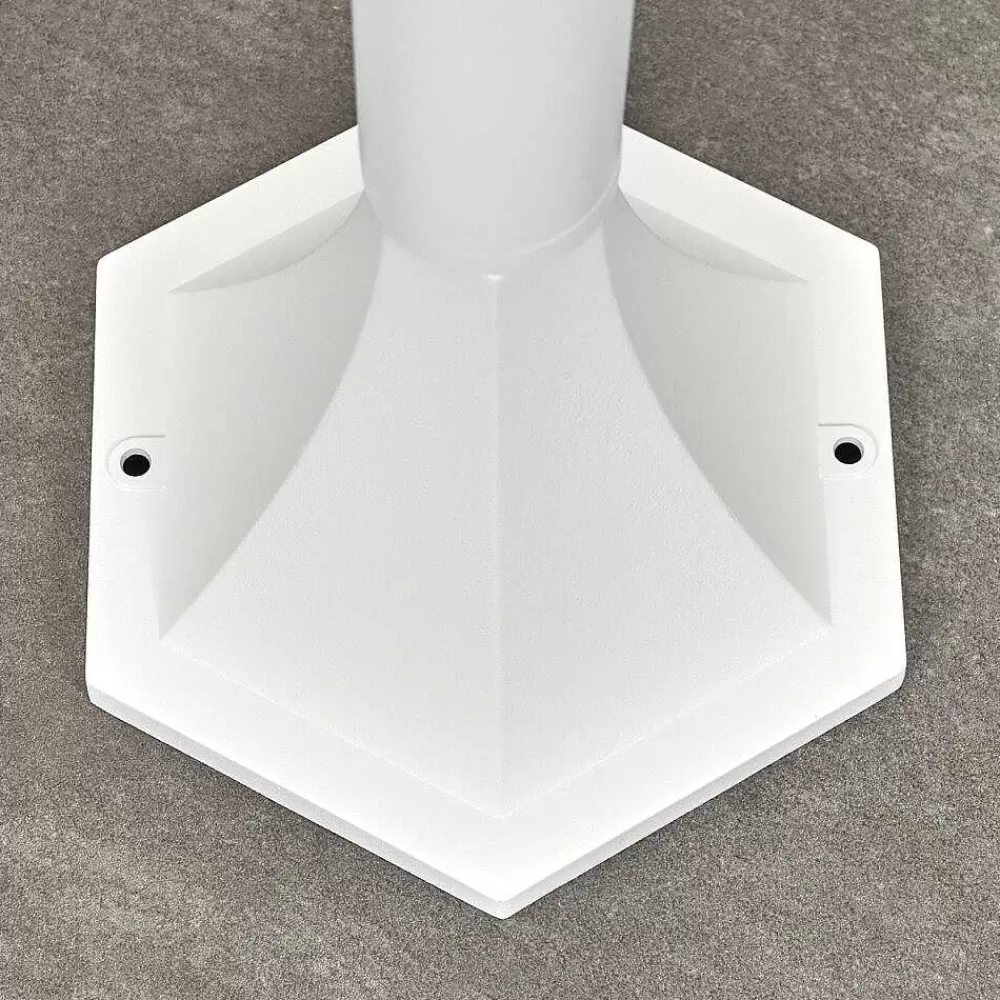 hofstein Borne Lumineuse Loria Blanc, 1 Lumiere, Detecteur De Mouvement