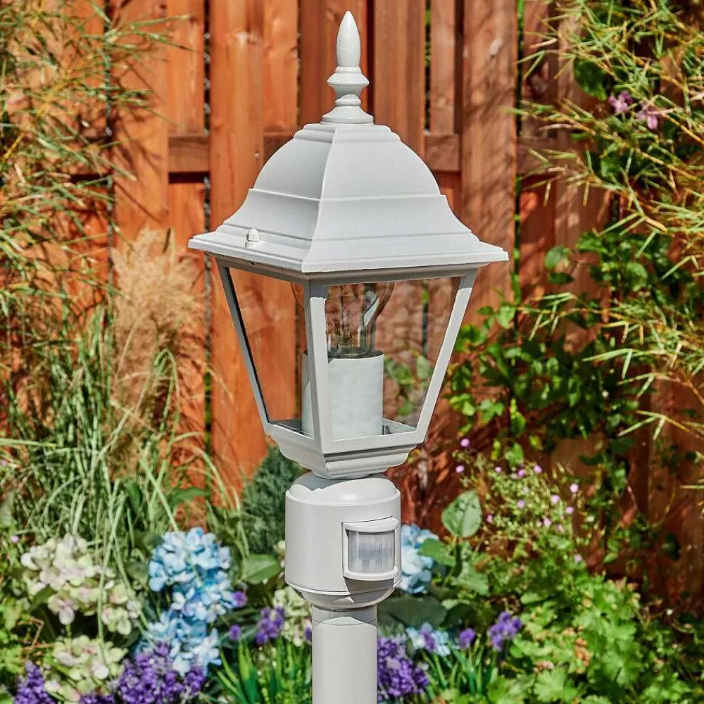 hofstein Borne Lumineuse Naofe Blanc, 1 Lumiere, Detecteur De Mouvement