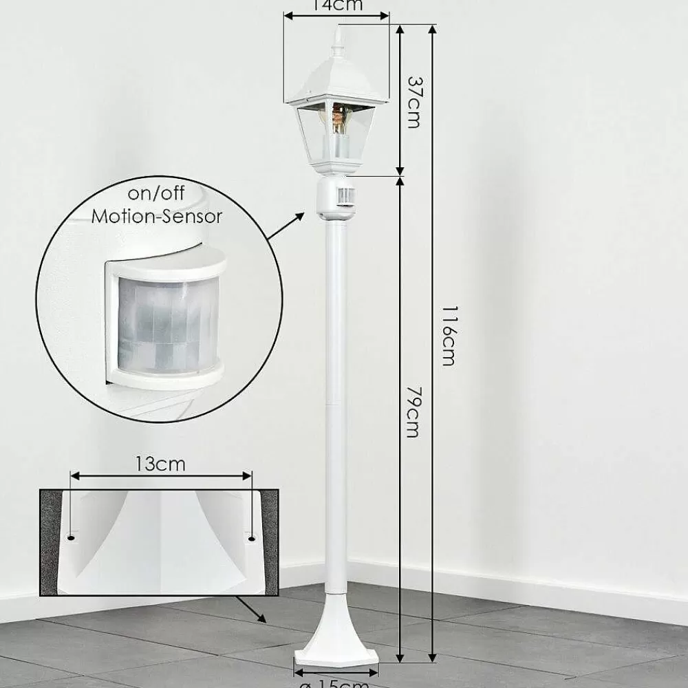 hofstein Borne Lumineuse Naofe Blanc, 1 Lumiere, Detecteur De Mouvement