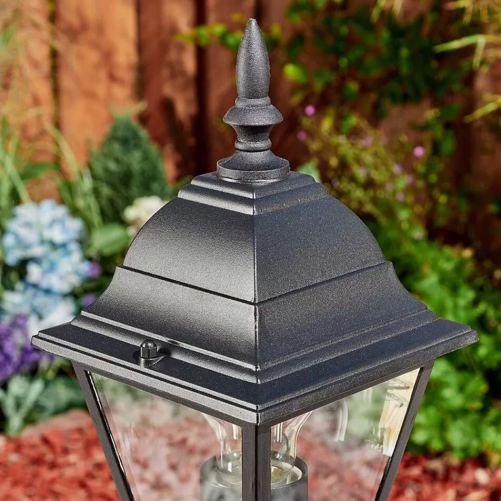 hofstein Borne Lumineuse Naofe Noir, 1 Lumiere, Detecteur De Mouvement