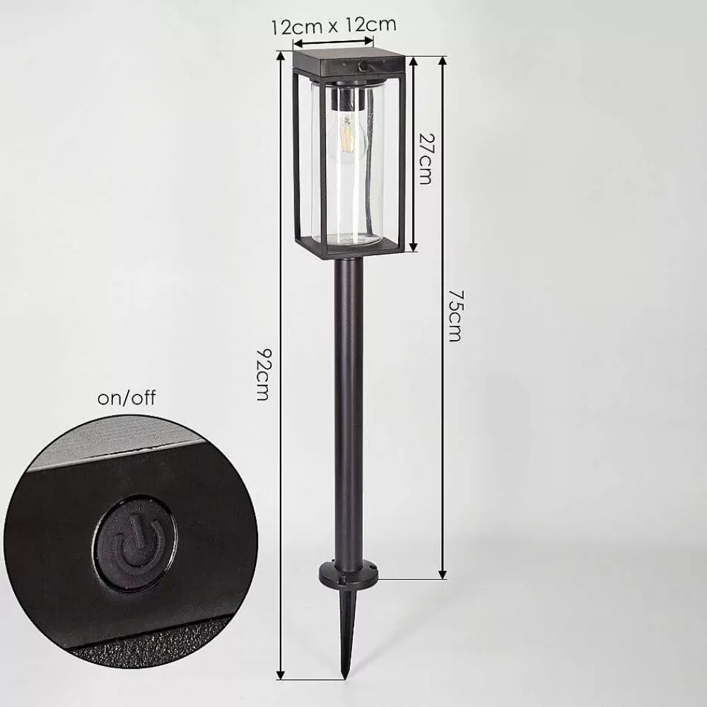 hofstein Borne Lumineuse Palanga Led Noir, 1 Lumiere