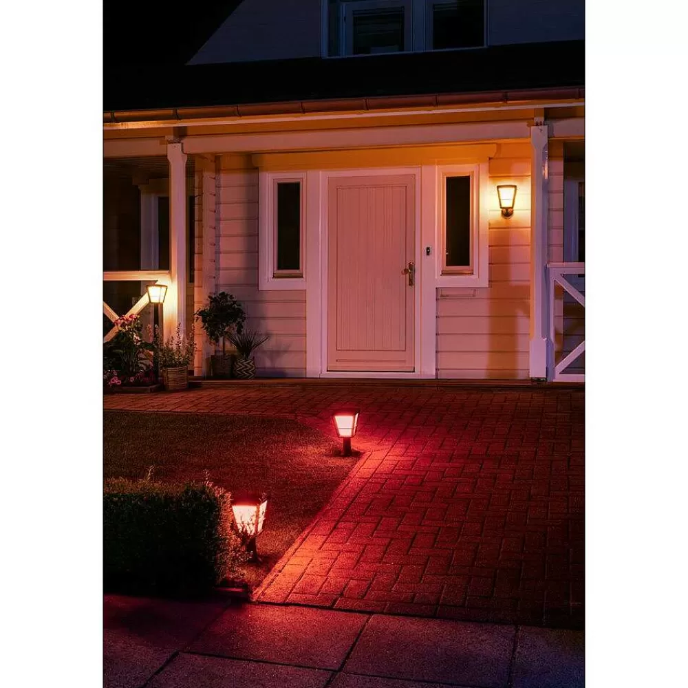 Luminaires Philips Borne Lumineuse Philips Hue Ambiance White & Color Econic Led Noir, 1 Lumiere, Changeur De Couleurs