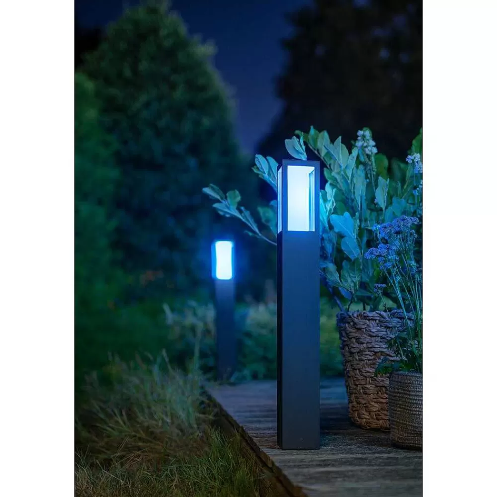 Luminaires Philips Borne Lumineuse Philips Hue Ambiance White & Color Impress Led Noir, 1 Lumiere, Changeur De Couleurs