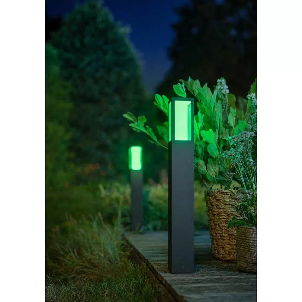 Luminaires Philips Borne Lumineuse Philips Hue Ambiance White & Color Impress Led Noir, 1 Lumiere, Changeur De Couleurs
