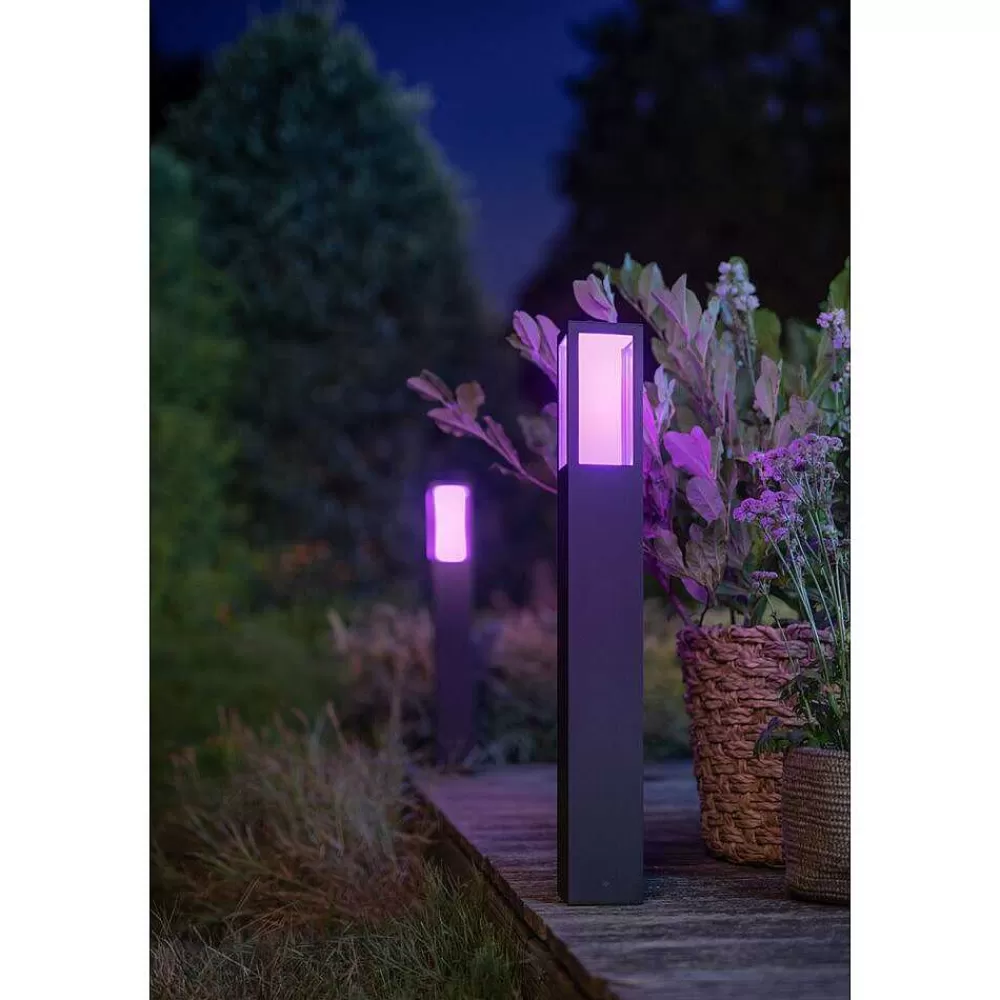 Luminaires Philips Borne Lumineuse Philips Hue Ambiance White & Color Impress Led Noir, 1 Lumiere, Changeur De Couleurs