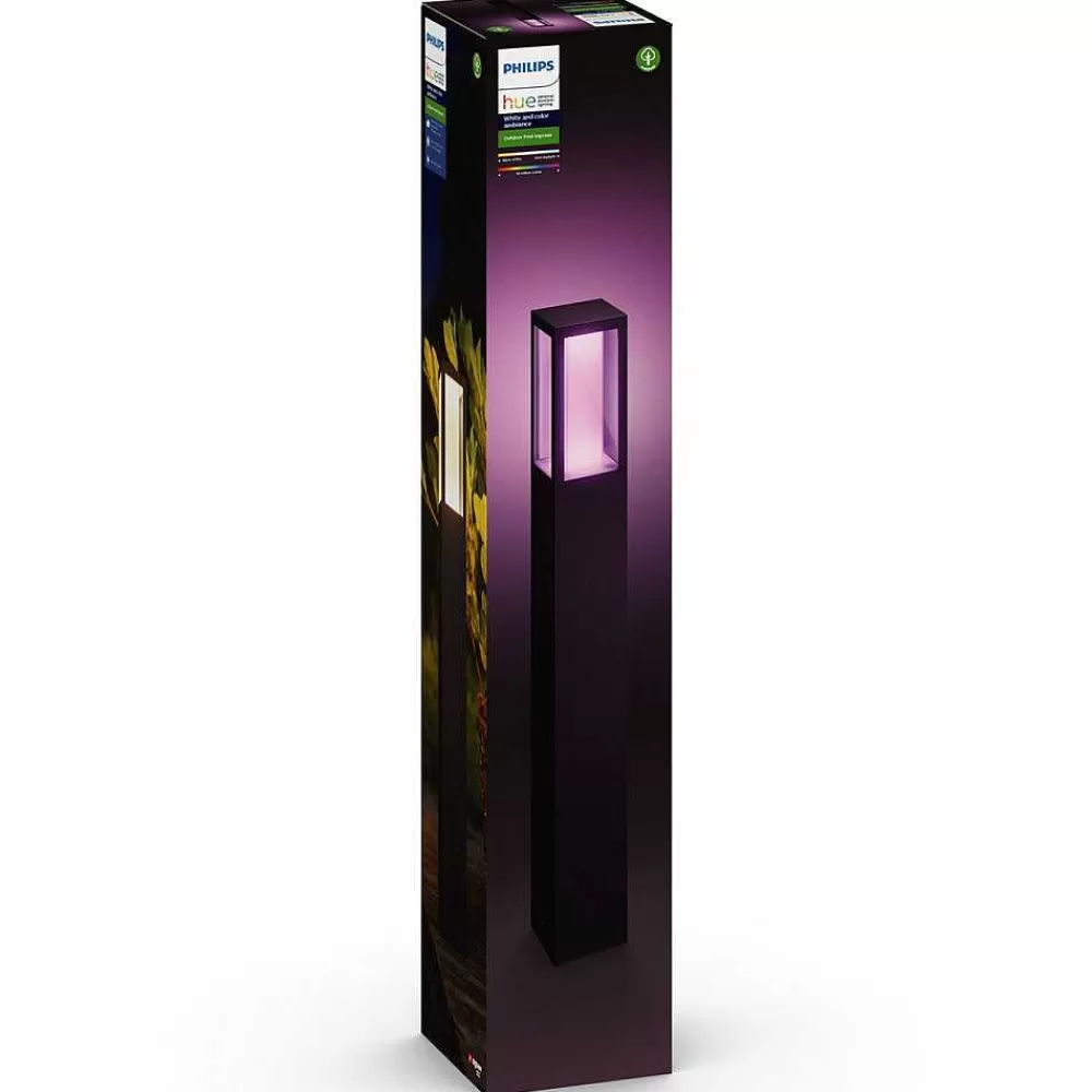 Luminaires Philips Borne Lumineuse Philips Hue Ambiance White & Color Impress Led Noir, 1 Lumiere, Changeur De Couleurs