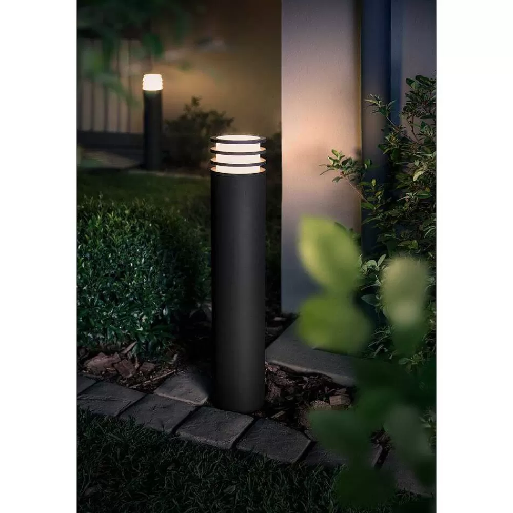 Luminaires Philips Borne Lumineuse Philips Hue Ambiance White Lucca Led Anthracite, 1 Lumiere