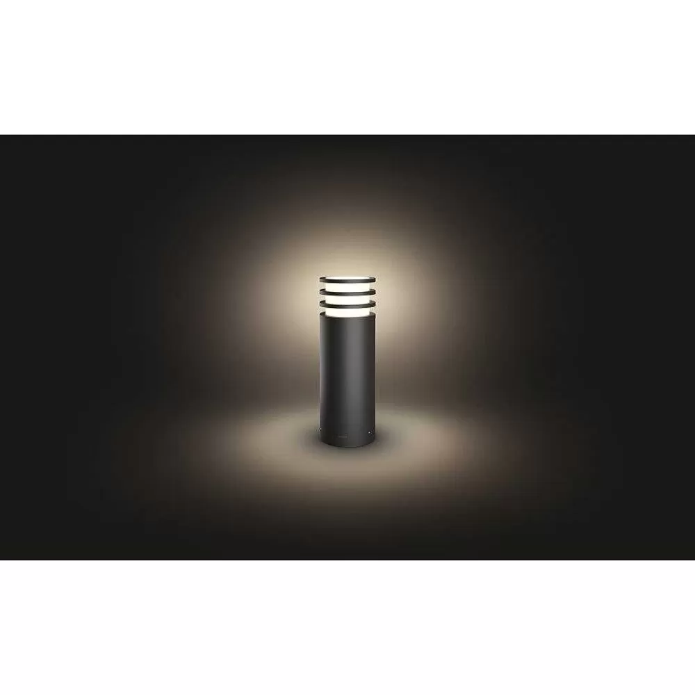 Luminaires Philips Borne Lumineuse Philips Hue White Lucca Led Anthracite, 1 Lumiere