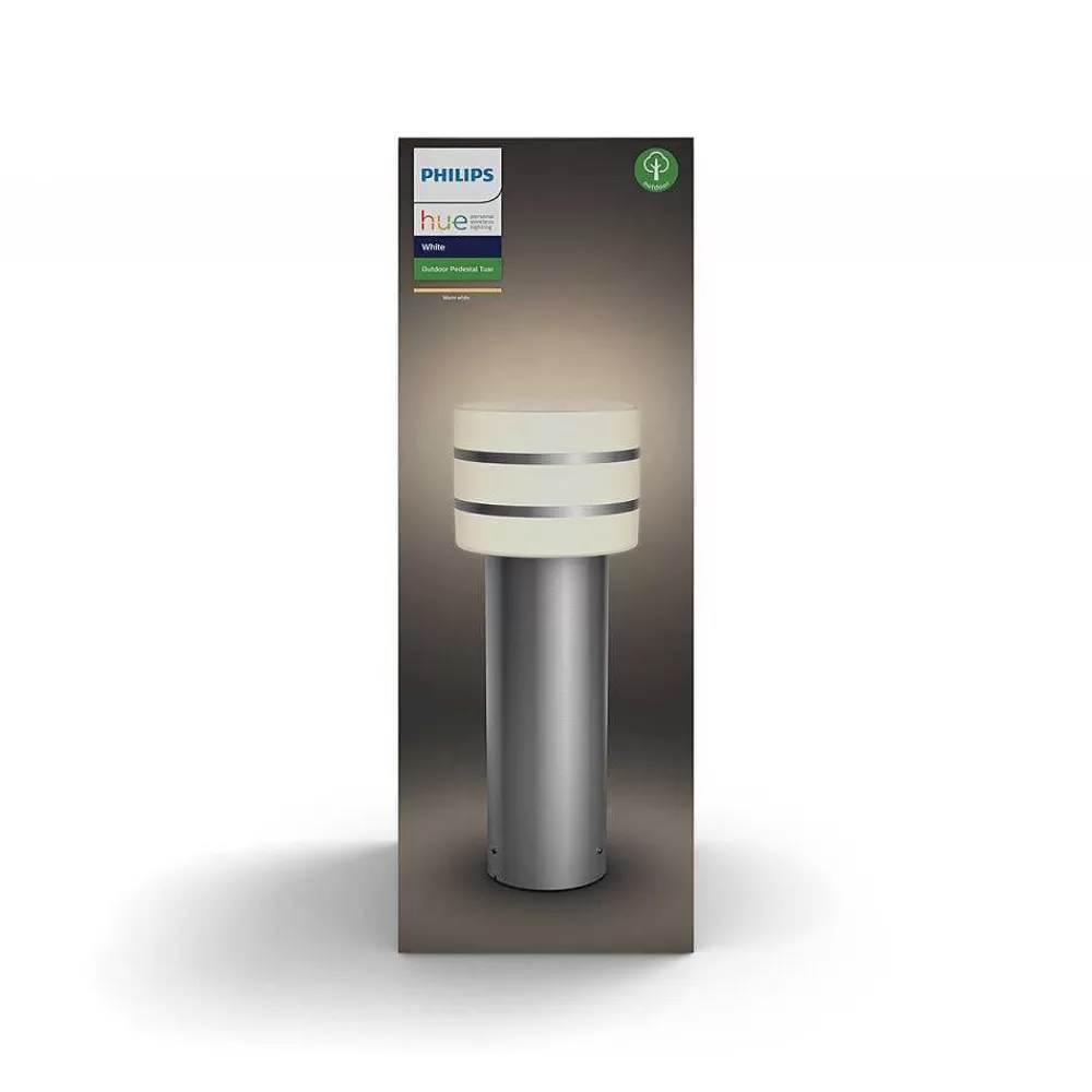 Luminaires Philips Borne Lumineuse Philips Hue White Tuar Led Acier Inoxydable, Argente, 1 Lumiere