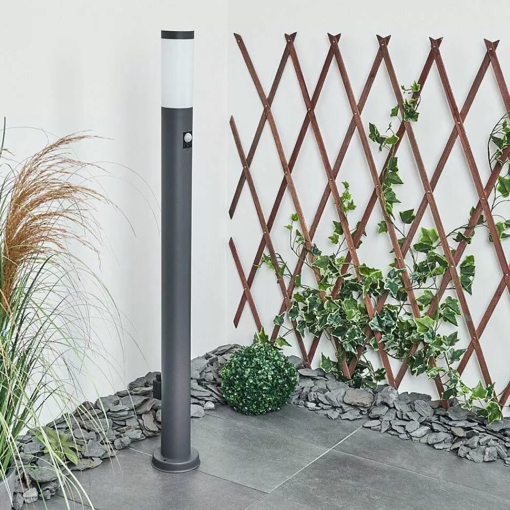 hofstein Borne Lumineuse Sessa Anthracite, 1 Lumiere, Detecteur De Mouvement