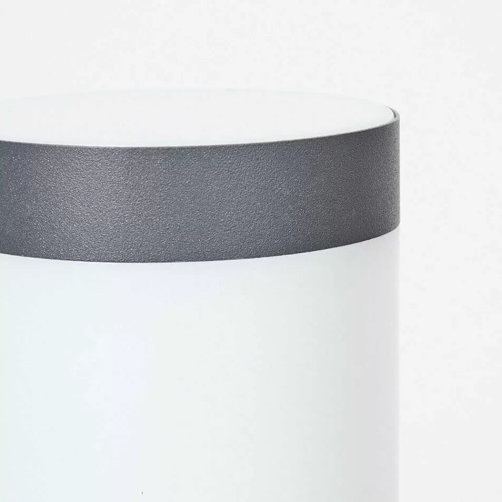 hofstein Borne Lumineuse Sessa Anthracite, 1 Lumiere, Detecteur De Mouvement