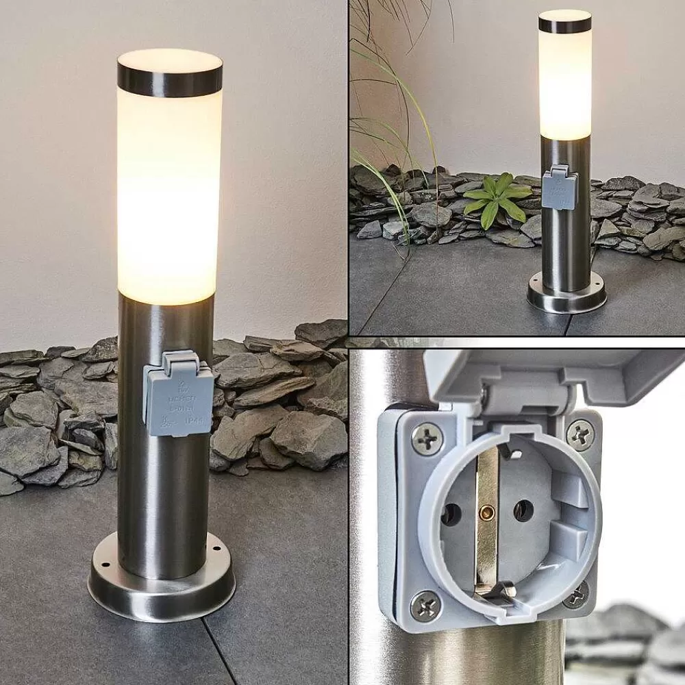 hofstein Borne Lumineuse Sessa Nickel Mat, 1 Lumiere