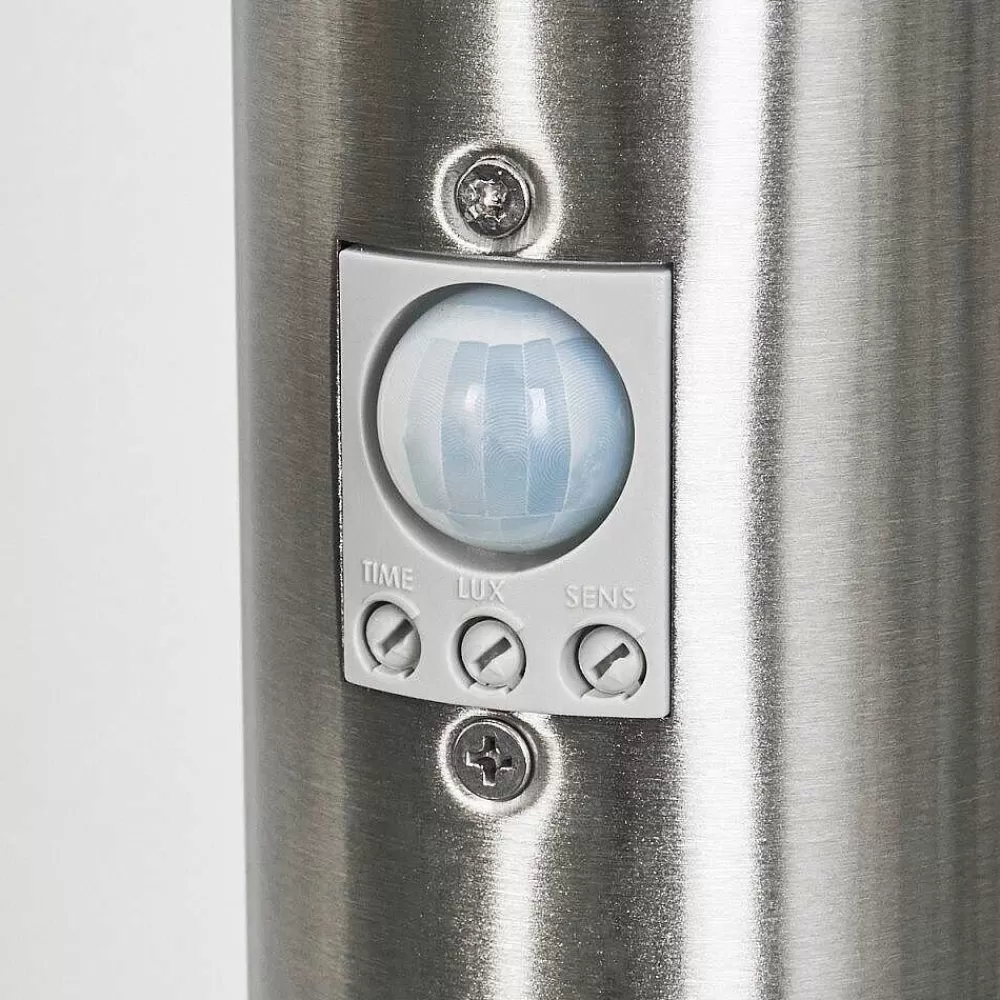 hofstein Borne Lumineuse Sessa Nickel Mat, 1 Lumiere, Detecteur De Mouvement