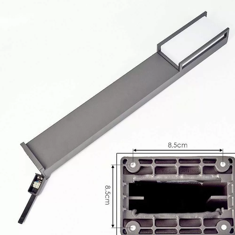 hofstein Borne Lumineuse Skove Led Anthracite, 1 Lumiere, Changeur De Couleurs