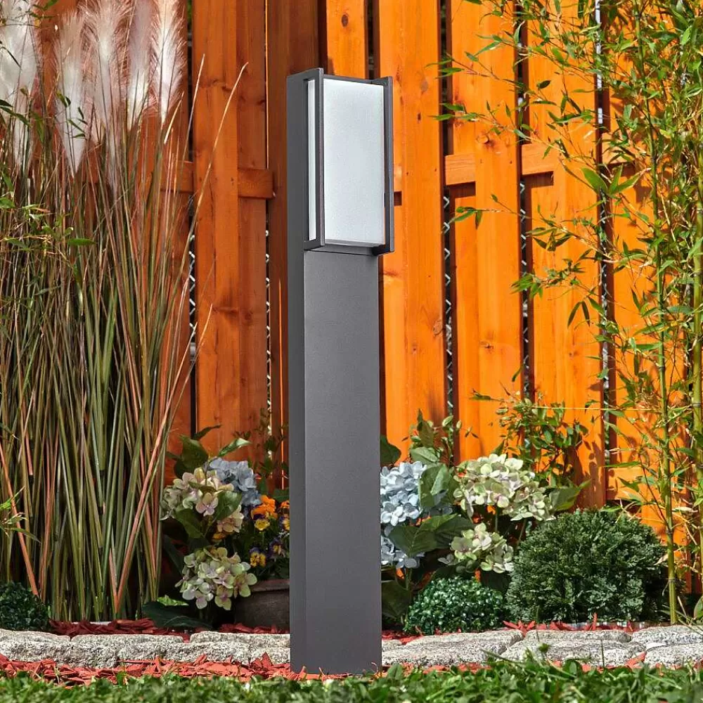 hofstein Borne Lumineuse Skove Led Anthracite, 1 Lumiere, Changeur De Couleurs
