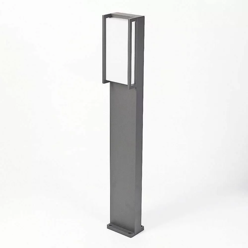 hofstein Borne Lumineuse Skove Led Anthracite, 1 Lumiere, Changeur De Couleurs