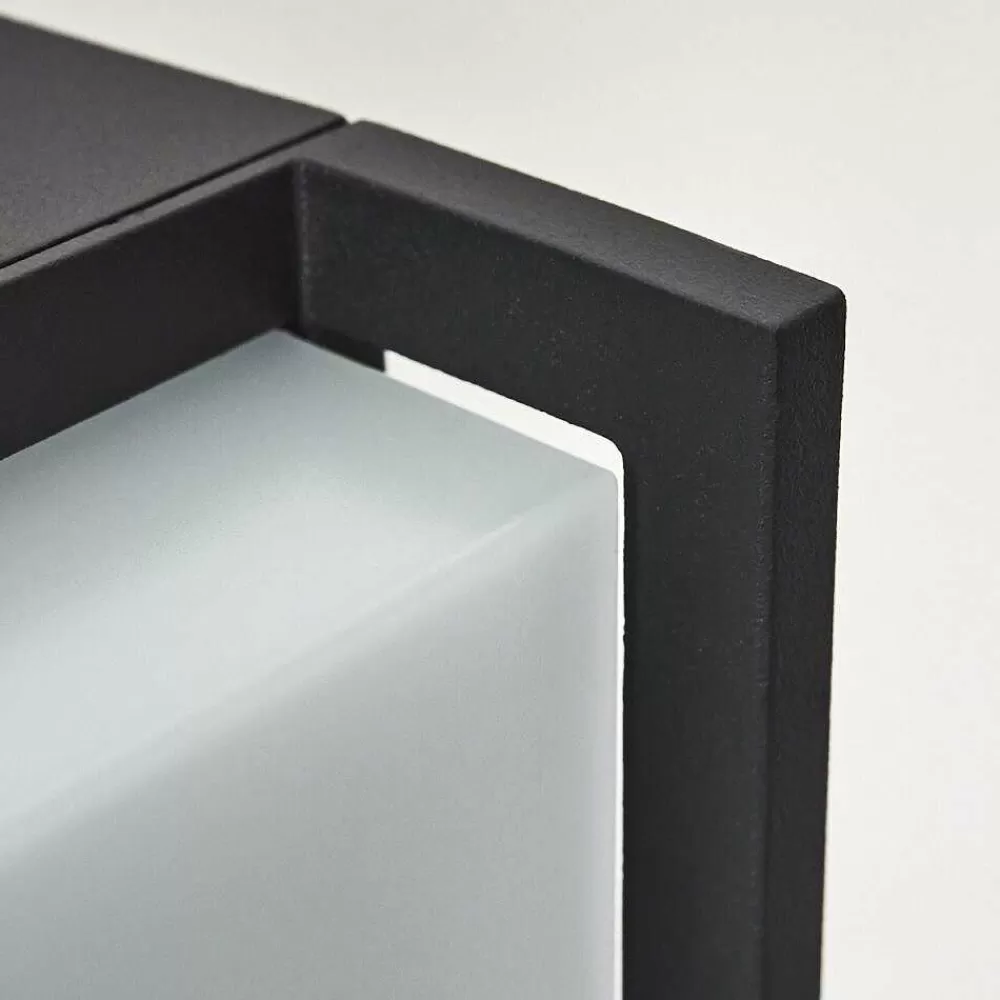 hofstein Borne Lumineuse Skove Led Anthracite, 1 Lumiere, Detecteur De Mouvement