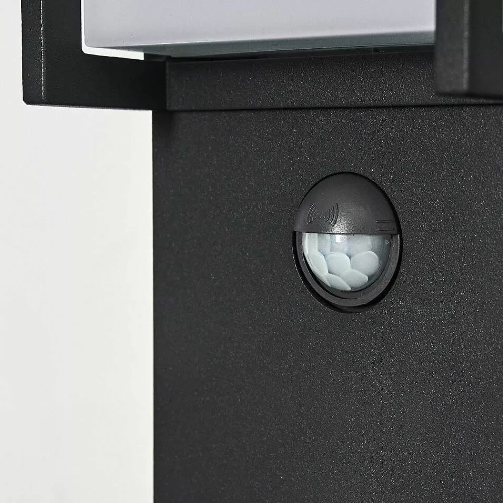 hofstein Borne Lumineuse Skove Led Anthracite, 1 Lumiere, Detecteur De Mouvement