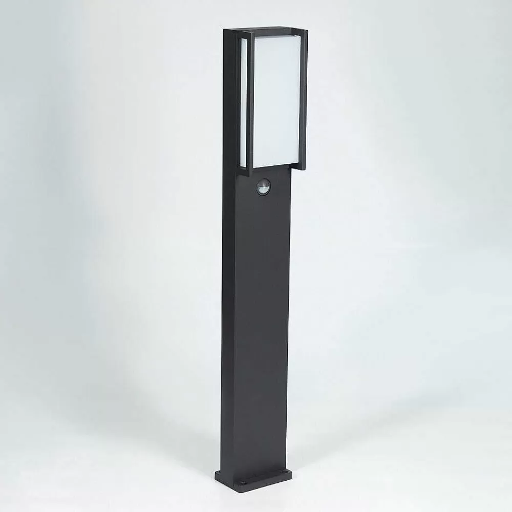 hofstein Borne Lumineuse Skove Led Anthracite, 1 Lumiere, Detecteur De Mouvement
