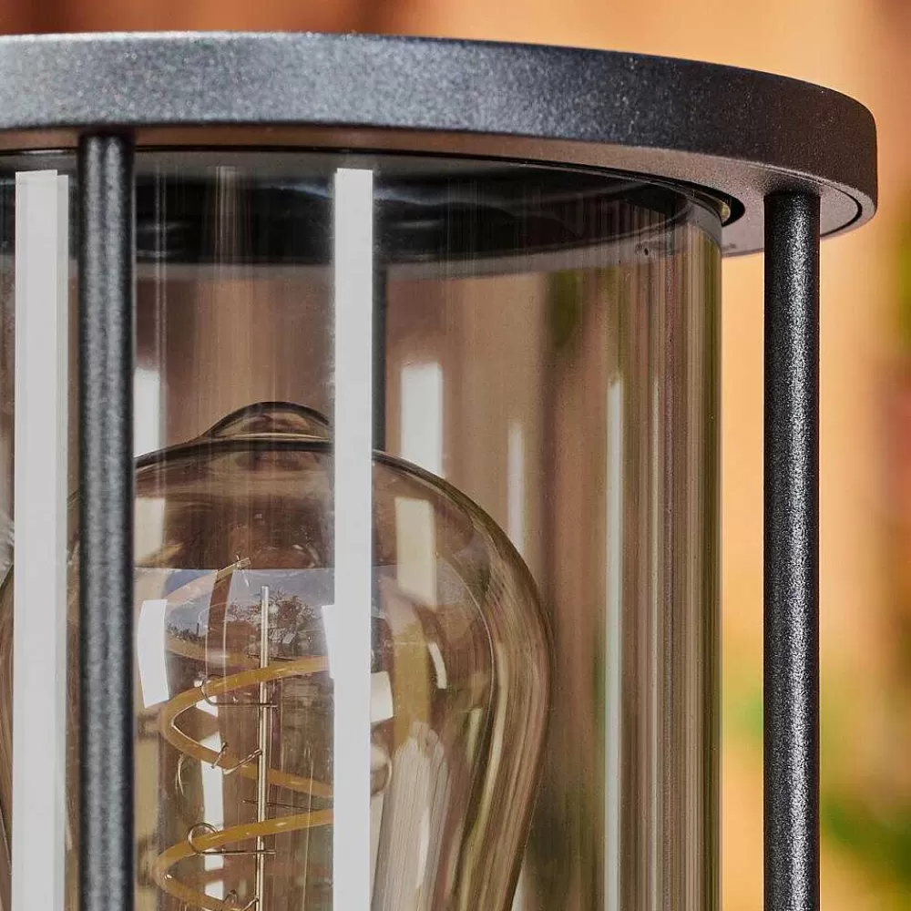 hofstein Borne Lumineuse Sumalao Noir, 1 Lumiere, Detecteur De Mouvement