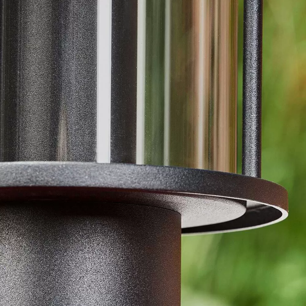 hofstein Borne Lumineuse Sumalao Noir, 1 Lumiere, Detecteur De Mouvement