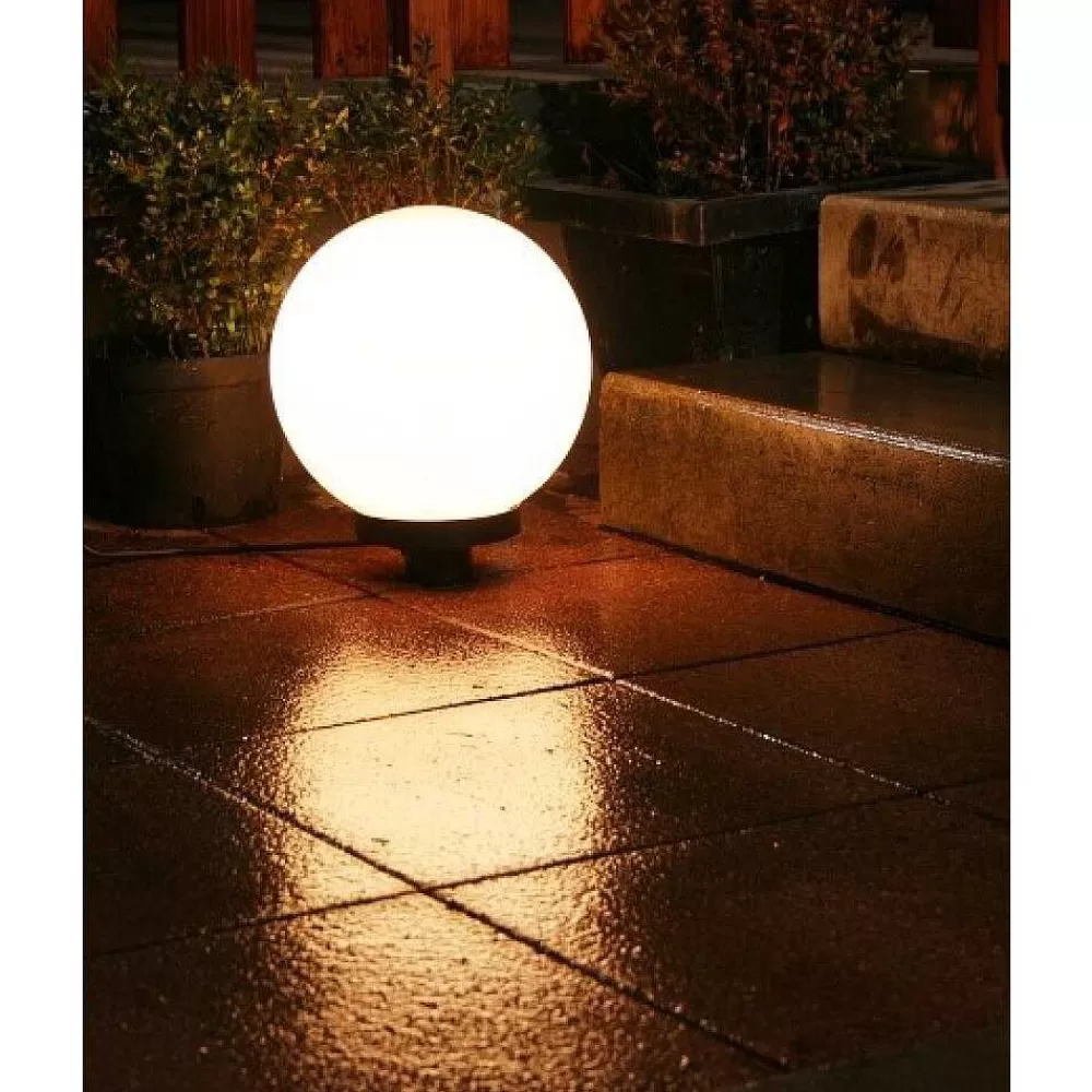 hofstein Boule Lumineuse De Jardin 20 Cm Blanc, 1 Lumiere