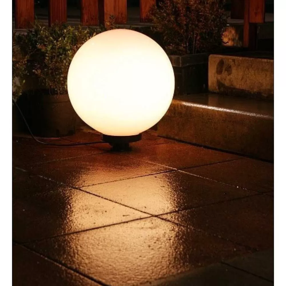 hofstein Boule Lumineuse De Jardin 40 Cm Blanc, 1 Lumiere