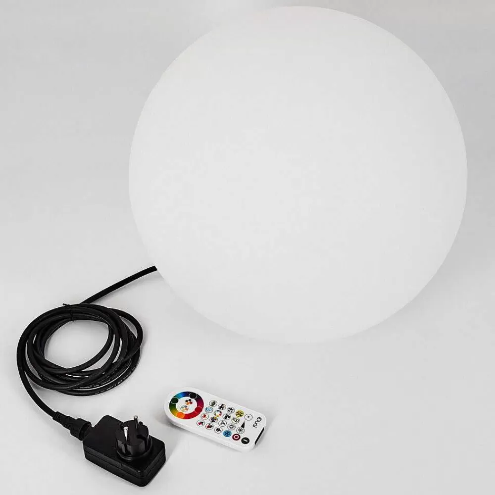 Idual Boule Lumineuse Diana Led Nickel Mat, 1 Lumiere, Telecommandes, Changeur De Couleurs