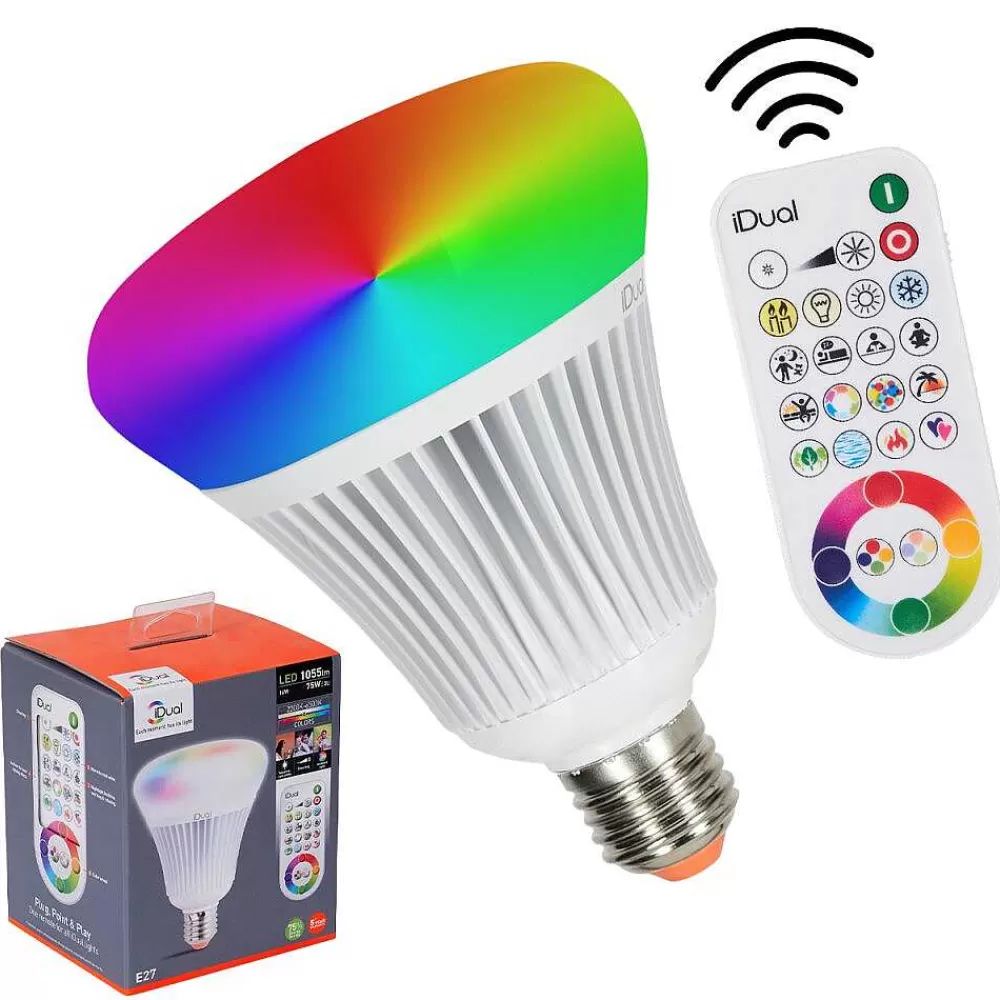 hofstein Candal E27 Led Rgb 16 Watt 2200-6500 Kelvin 806 Lumen Avec Telecommande